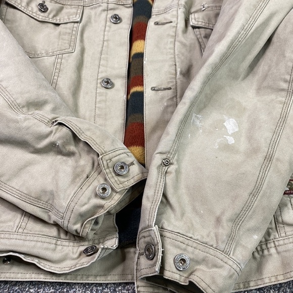 Vintage Dri Duck Frontier Fleece Lined Chore Work Wear Jacket Large Tall Grunge - Picture 11 of 11